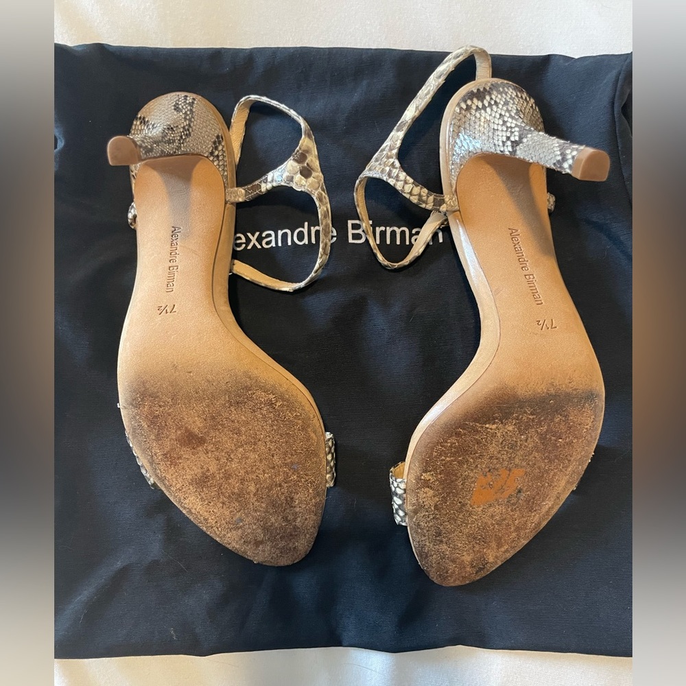 Alexandre Birman Python Sandals With Original Bag… - image 8